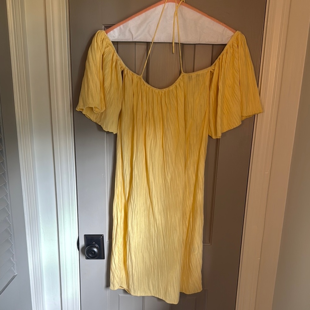 Yellow Off-Shoulder Dress